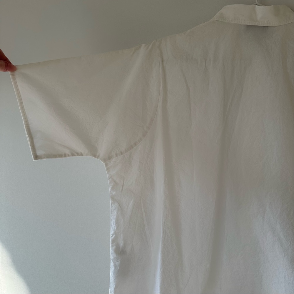 COS White Poplin Cotton Short-Sleeve Button-Down Shirt Women US 2 — NWOT - Picture 7 of 8